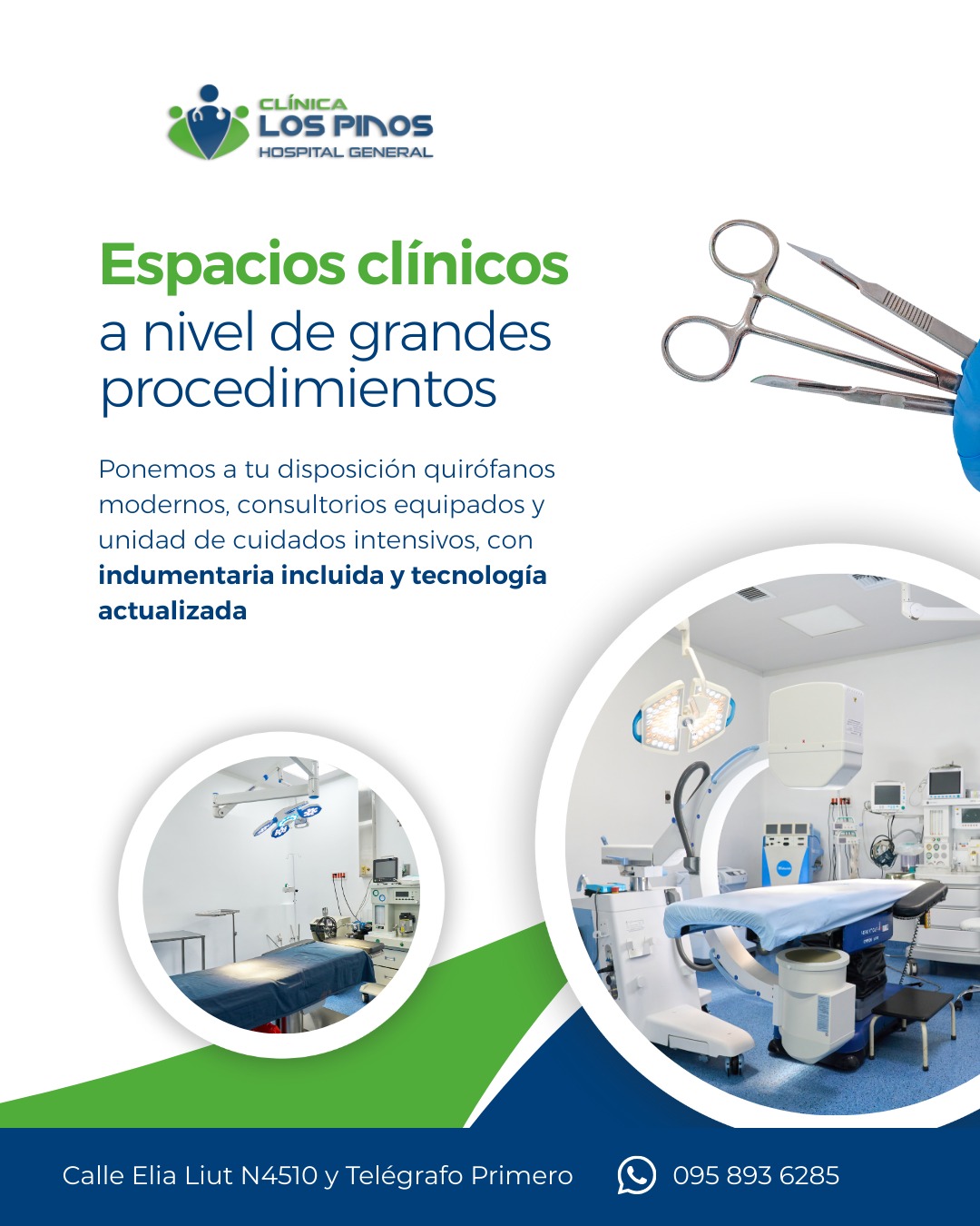 Alquiler de quirófanos equipados con tecnología de última generación en Quito Clínica Los Pinos.