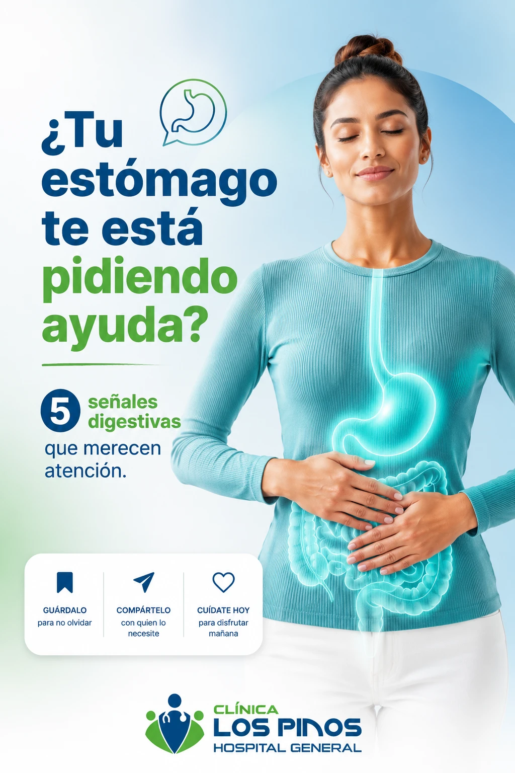 Infografía: 5 señales digestivas que no debes ignorar — Clínica Los Pinos